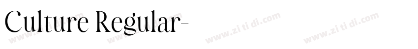 Culture Regular字体转换